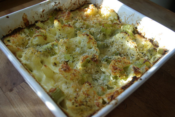 Cauliflower and fennel gratin - recipe.