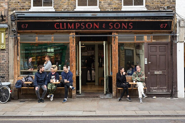 Climpson and Sons café front on Broadway Market.