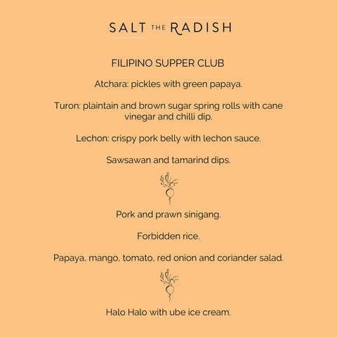 Filipino Supper Club: 23rd March and 20th April