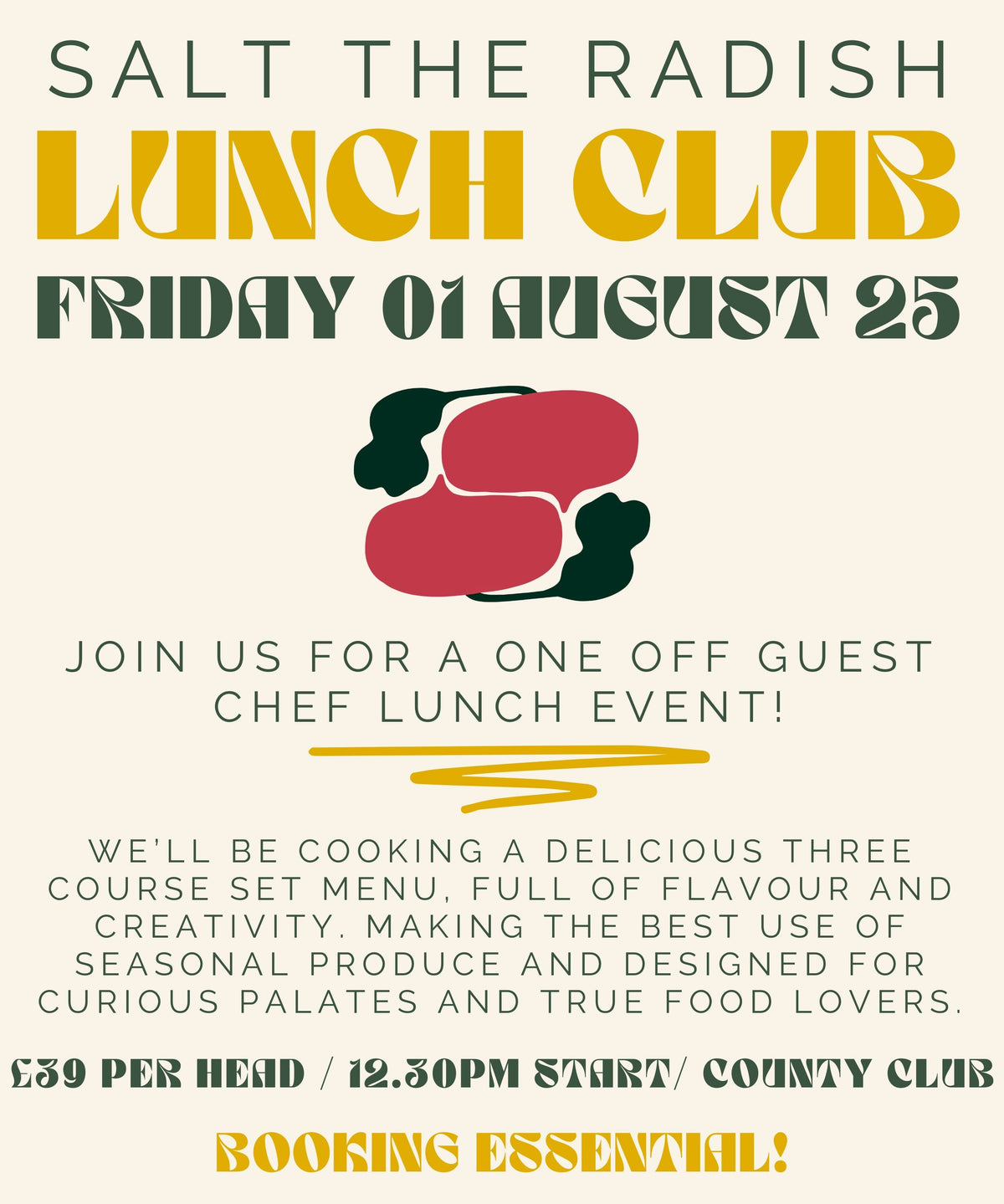 County Club Lunch: Friday 1st August 2025