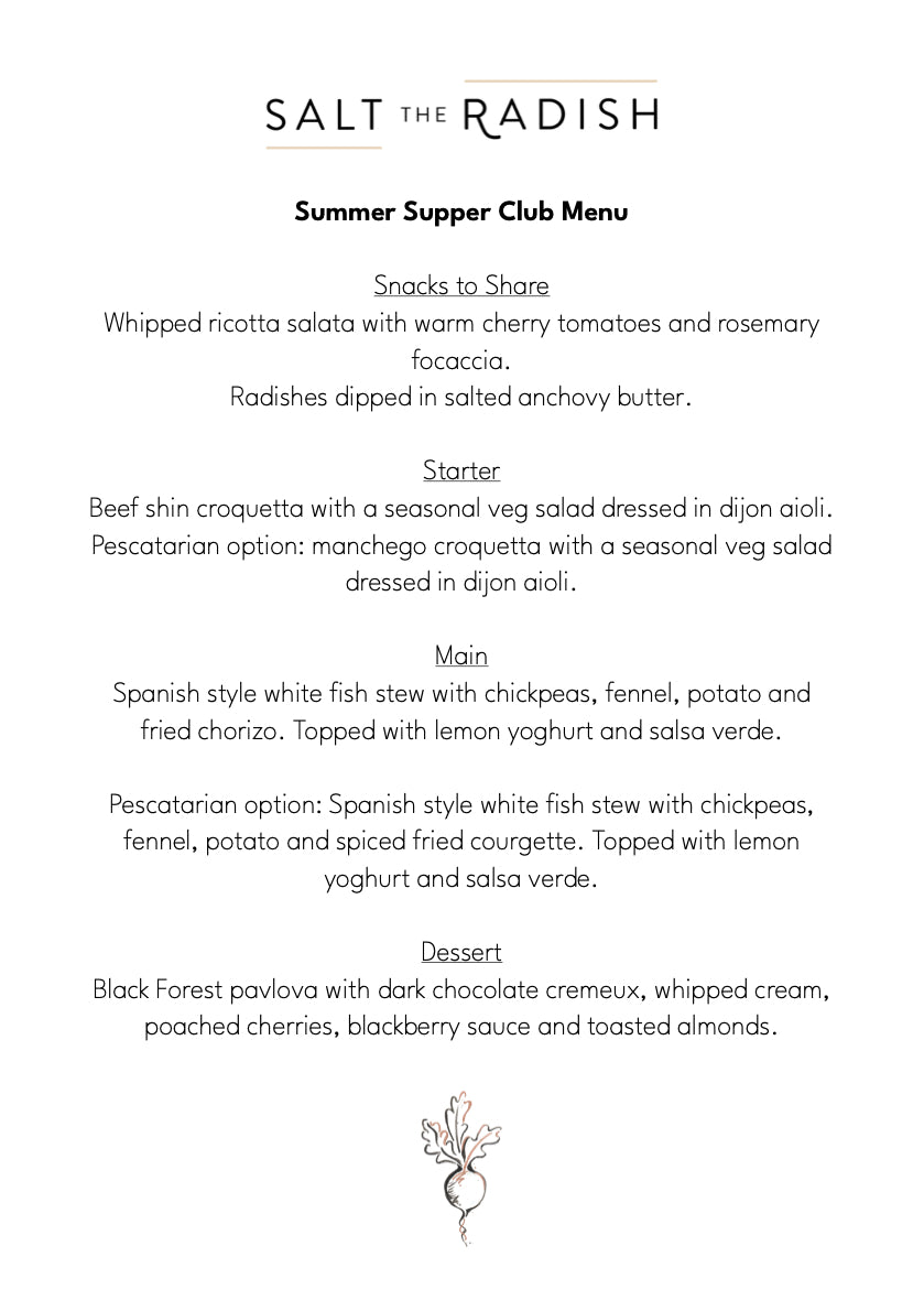 Sussex Supper Club at King Edward Hall, Lindfield - Friday 15th August 2025