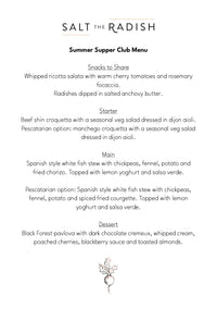 Sussex Supper Club at King Edward Hall, Lindfield - Friday 15th August 2025