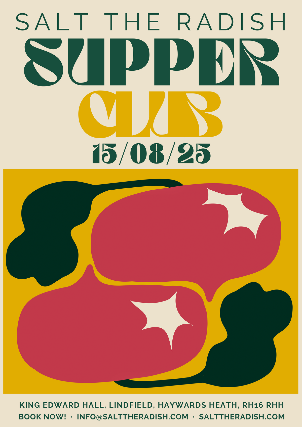 Sussex Supper Club at King Edward Hall, Lindfield - Friday 15th August 2025